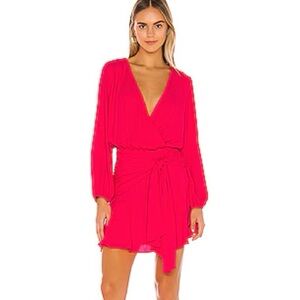 Krisa tie waist surplice mini dress